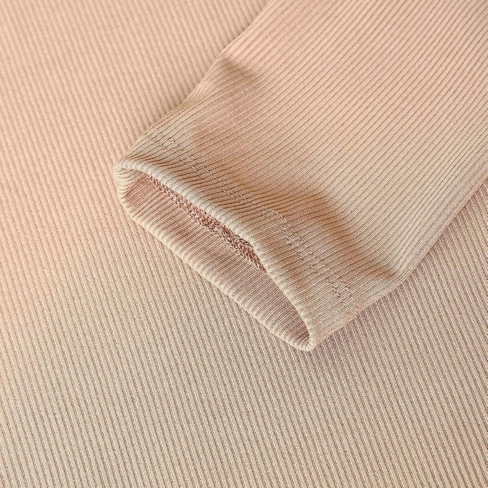 Long Ribbed Knit Cardigan Small S Open Sweater Midi Length Neutral Tan Rib - Picture 5 of 5